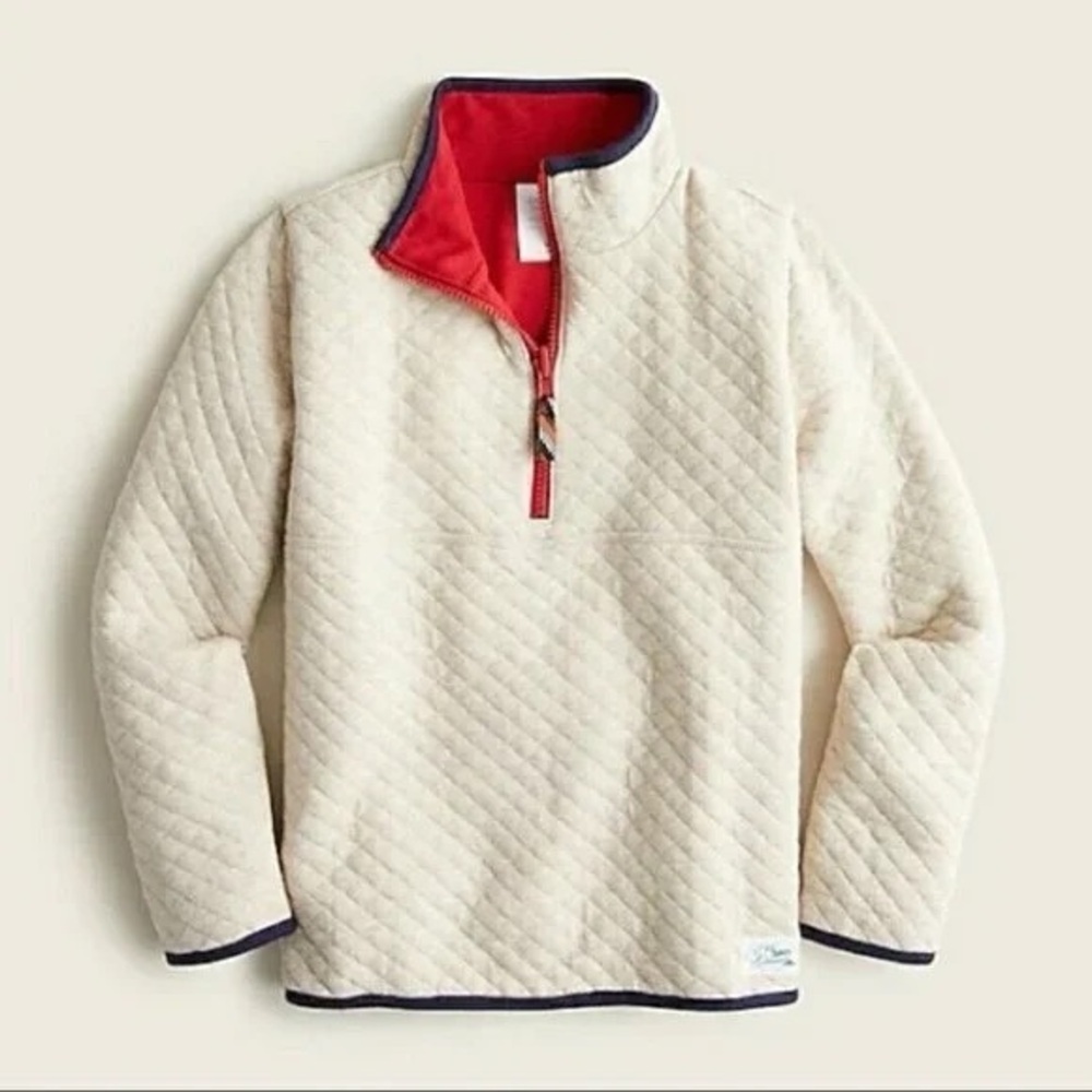 J crew Crewcuts Boys Quilted Half Zip, M